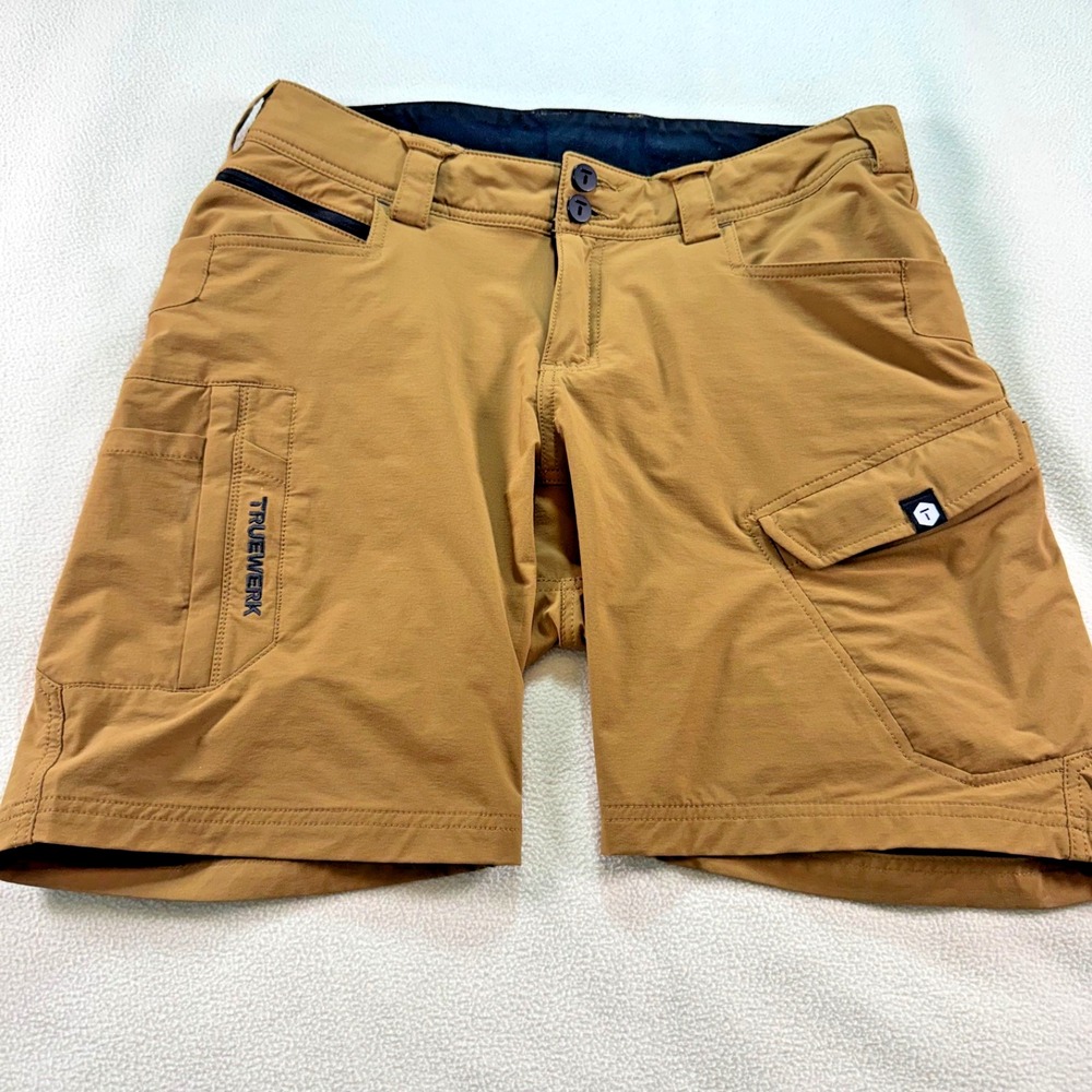 Truewerk T1 Werkshort Woman's 10 Sand Cargo Stretch Utility Work Shorts 9"